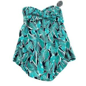 Ingrid & Isabel Floral Print Tropical Bandeau Tankini Top Women's Maternity Smal